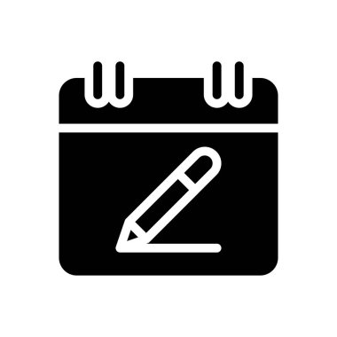 tarih vektörü simgesi düz simgesi