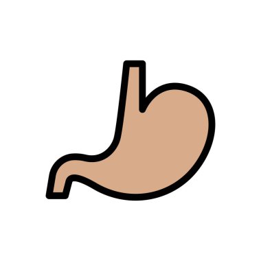 sindirim vektörü düz renk simgesi