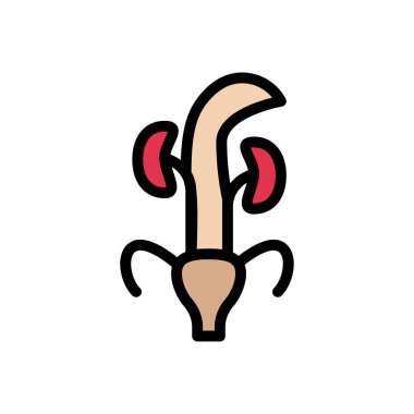 Üreteç vektörü düz renk simgesi