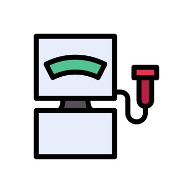 test vektörü düz renk simgesi