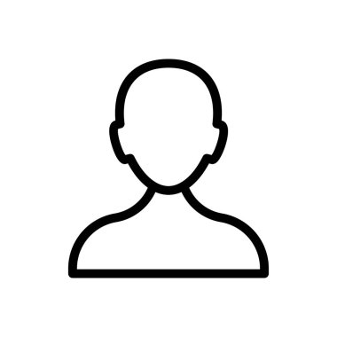 kullanıcı vektörü ince çizgi simgesi