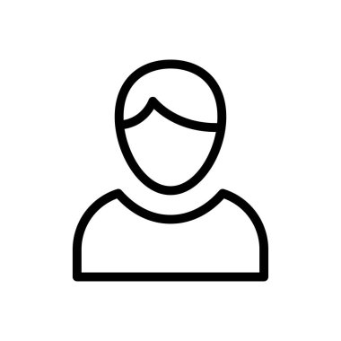 profil vektörü ince çizgi simgesi