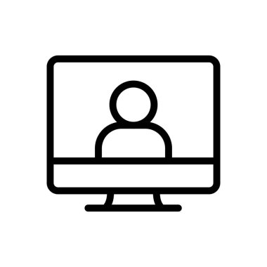 profil vektörü ince çizgi simgesi