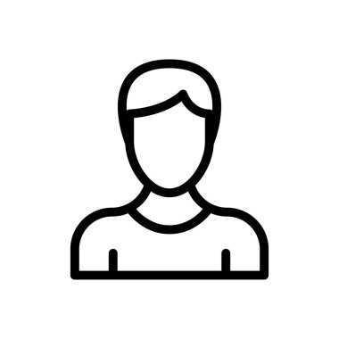 profil vektörü ince çizgi simgesi