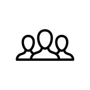 üye vektör ince çizgi simgesi