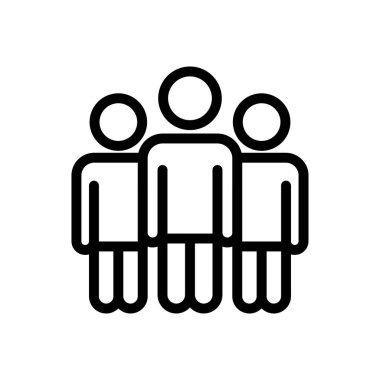 grup vektörü ince çizgi simgesi