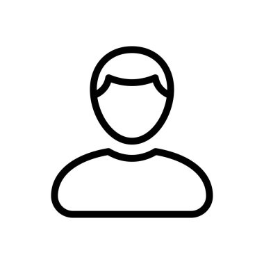 profil vektörü ince çizgi simgesi