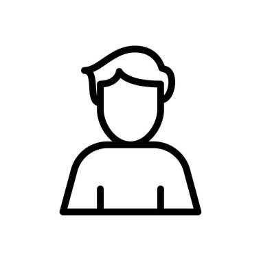 Man vektör ince çizgi simgesi