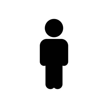 Adam vektör sembolü düz simge