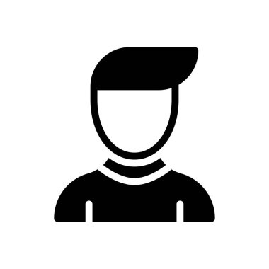 erkek vektör kabartması düz simge