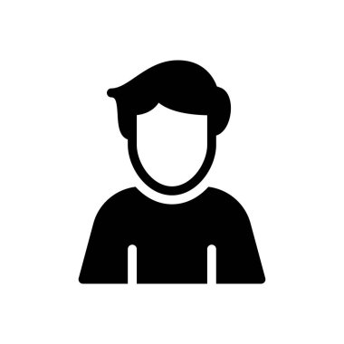 Adam vektör sembolü düz simge