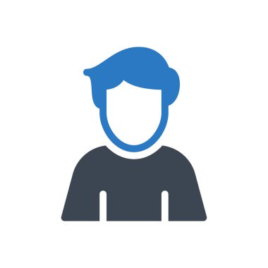 Adam vektör renk simgesi