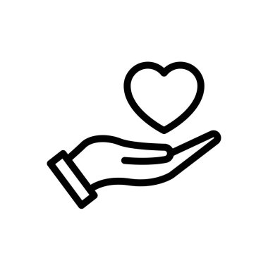 sevgi vektörü ince çizgi simgesi