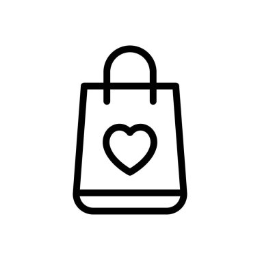 Alışveriş vektörü ince çizgi simgesi