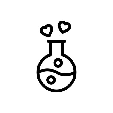 sevgi vektörü ince çizgi simgesi