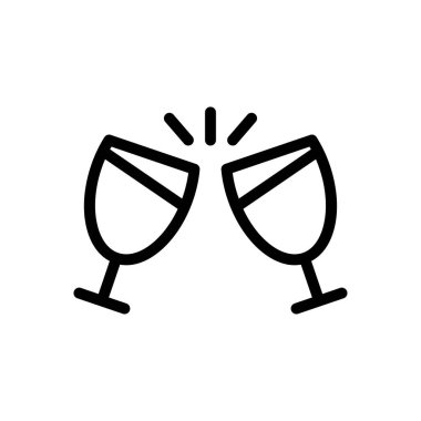 parti vektörü ince çizgi simgesi