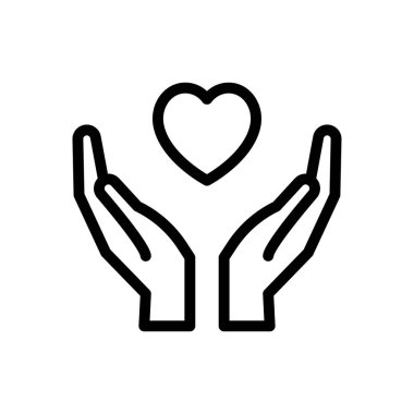 sevgi vektörü ince çizgi simgesi