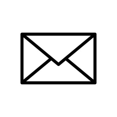 mesaj vektörü ince çizgi simgesi