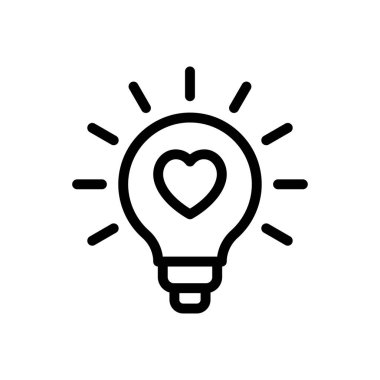 ışık vektörü ince çizgi simgesi