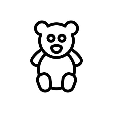 Ayı vektörü ince çizgi simgesi