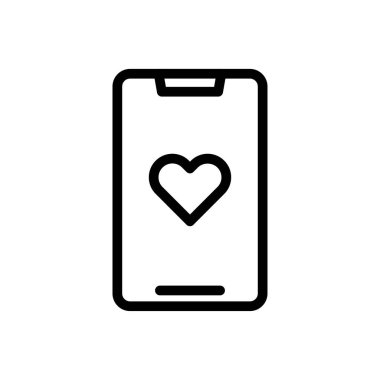 sevgi vektörü ince çizgi simgesi