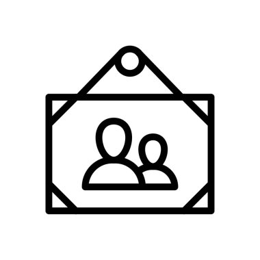 çerçeve vektörü ince çizgi simgesi