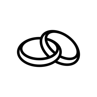 Bağlantı vektörü ince çizgi simgesi