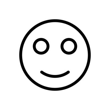 yüz vektörü ince çizgi simgesi