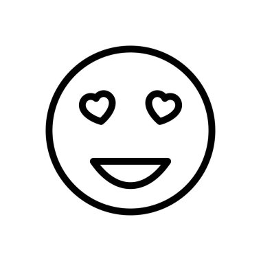 yüz vektörü ince çizgi simgesi