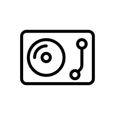 disk vektörü ince çizgi simgesi