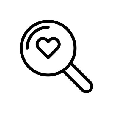 sevgi vektörü ince çizgi simgesi