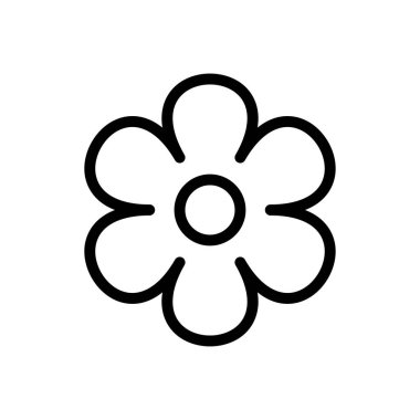 çiçek vektörü ince çizgi simgesi