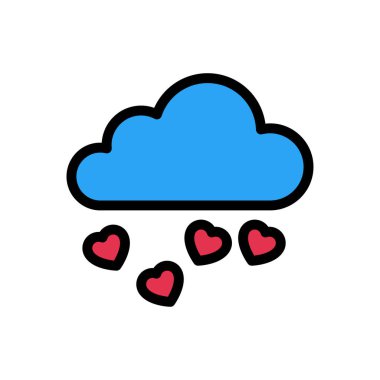 sevgi vektörü düz renk simgesi