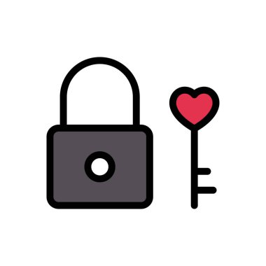 anahtar vektör düz renk simgesi