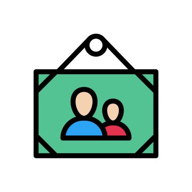 çerçeve vektörü düz renk simgesi