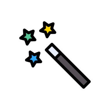 çubuk vektörü düz renk simgesi