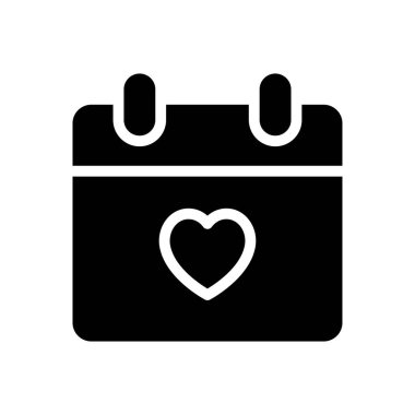 Sevgililer Günü vektörü simgesi düz simgesi