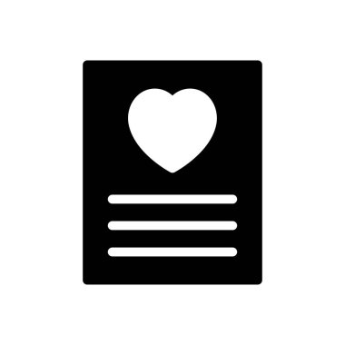 Sevgililer Günü vektörü simgesi düz simgesi