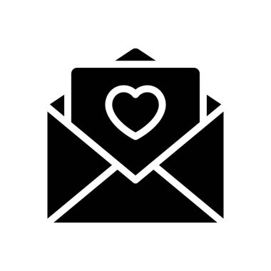 aşk harfi vektör düz simgesi