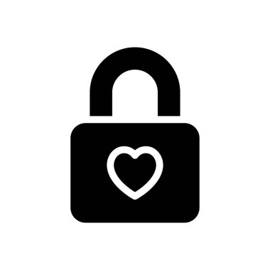 vektör düz simgesini kilitle