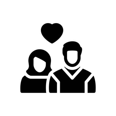 romantizm vektörü düz simge