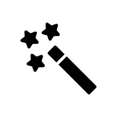 wand vektör simgesi düz simge