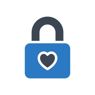 vektör kabartma renk simgesini kilitle