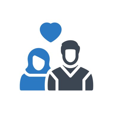 romantizm vektörü renk simgesi