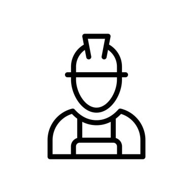 işçi vektörü ince çizgi simgesi