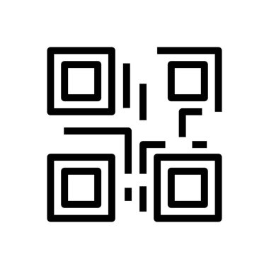 kod vektörü ince çizgi simgesi