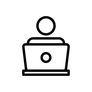 vektör ince çizgi simgesini destekle