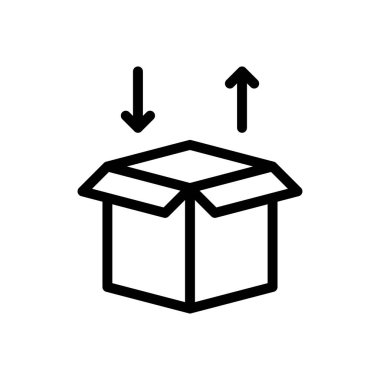 karton vektör ince çizgi simgesi