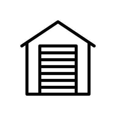 Örtücü vektör ince çizgi simgesi