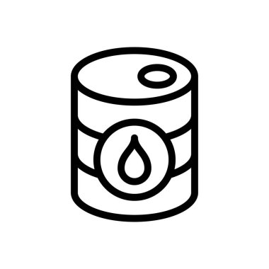 yakıt vektörü ince çizgi simgesi